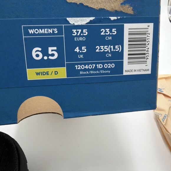 Brooks Women’s Ghost 16 Running Shoes Black/Ebony 6.5 Wide NWB -No Lid - Picture 8 of 8